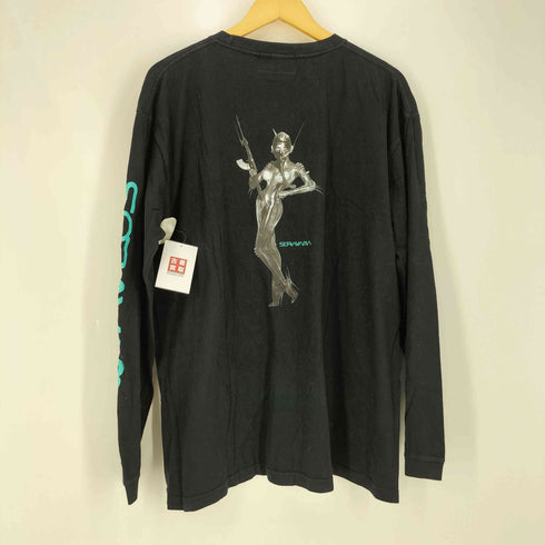 BLACK LONG SLEEVE TEE SHIRT SYNC MEDICOMTOY メンズ