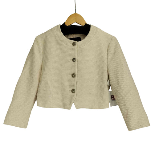 ザラ ZARA ノーカラージャケット 金ボタン レディース import:L
