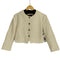 ザラ ZARA ノーカラージャケット 金ボタン レディース import:L