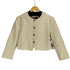 ザラ ZARA ノーカラージャケット 金ボタン レディース import:L