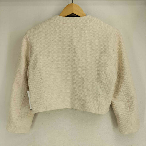 ザラ ZARA ノーカラージャケット 金ボタン レディース import:L