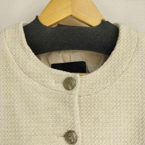 ザラ ZARA ノーカラージャケット 金ボタン レディース import:L