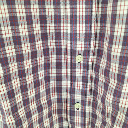 トミーヒルフィガー TOMMY HILFIGER 90s コットン レギュラーカラーS/S BDシャツ メンズ import:XL