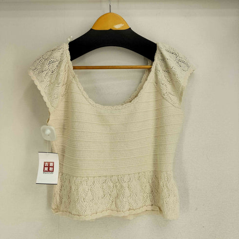 ザラ ZARA クロシェレース ニットトップス レディース import:M