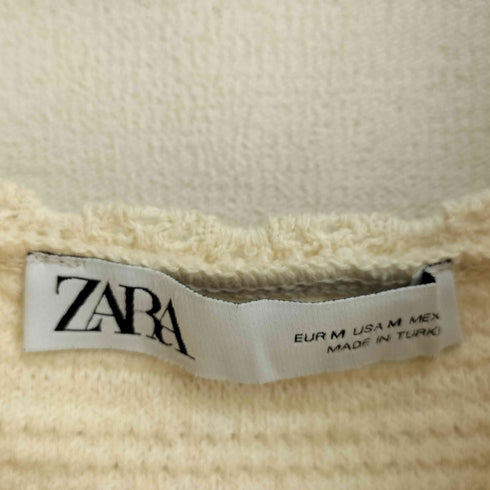 ザラ ZARA クロシェレース ニットトップス レディース import:M