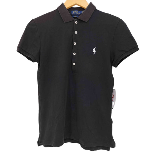 ポロラルフローレン POLO RALPH LAUREN 現行タグ SLIM FIT ポニー刺繍 5B 半袖ポロシャツ レディース import:M