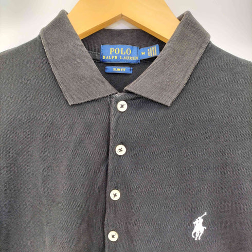 ポロラルフローレン POLO RALPH LAUREN 現行タグ SLIM FIT ポニー刺繍 5B 半袖ポロシャツ レディース import:M