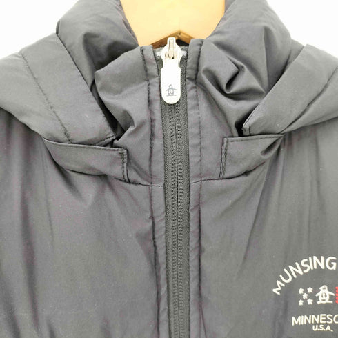 マンシングウェア Munsingwear 両面ロゴ刺繍 2WAY フーディー ダウンベスト レディース import:M