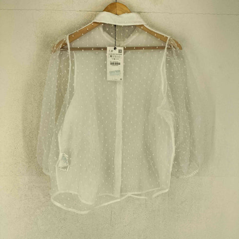 ザラ ZARA シースルー シャツブラウス レディース M