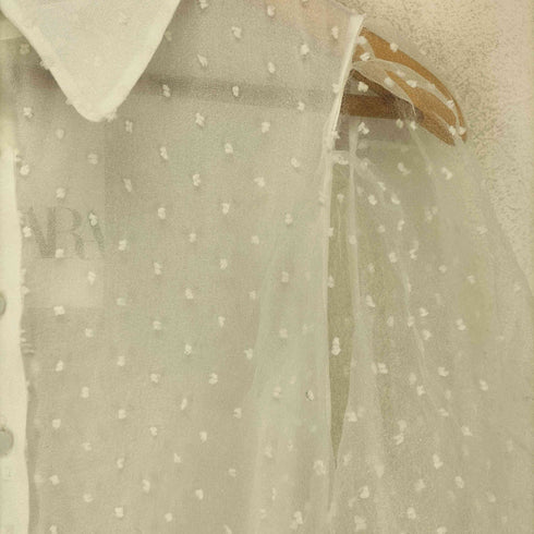 ザラ ZARA シースルー シャツブラウス レディース M