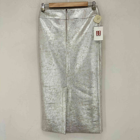 ザラ ZARA メタリックペンシルタイトスカート レディース S