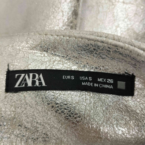 ザラ ZARA メタリックペンシルタイトスカート レディース S