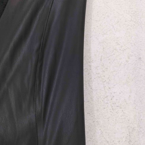 ザラ ZARA フェイクレザーロングワンピース レディース import:M