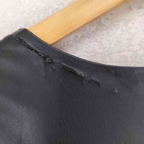 ザラ ZARA フェイクレザーロングワンピース レディース import:M