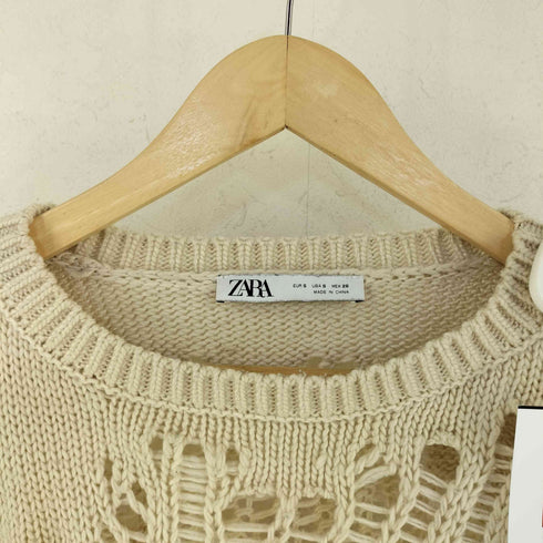 ザラ ZARA 透かし編み デザインニット レディース S