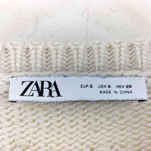 ザラ ZARA 透かし編み デザインニット レディース S
