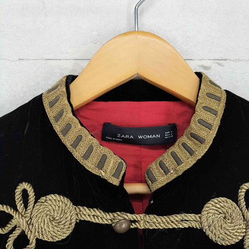 ザラ ZARA ベロアナポレオンジャケット レディース import:S