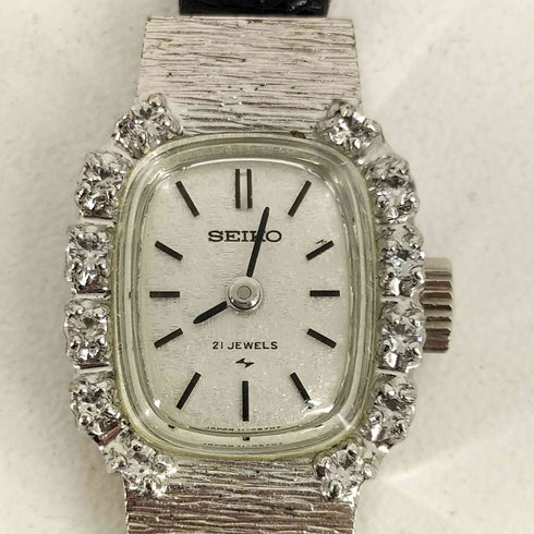 セイコー SEIKO ビジュー加工 手巻き 腕時計 レディース