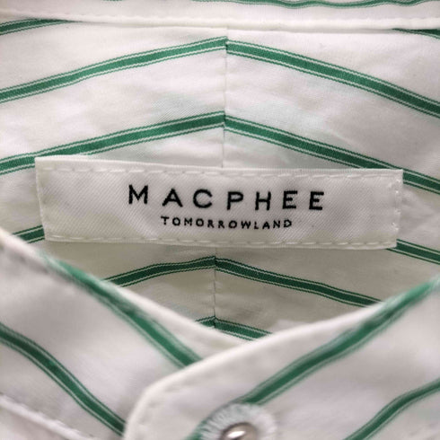 マカフィー MACPHEE 24SS ストライプ シャーティング バックリボン シャツ レディース JPN:36