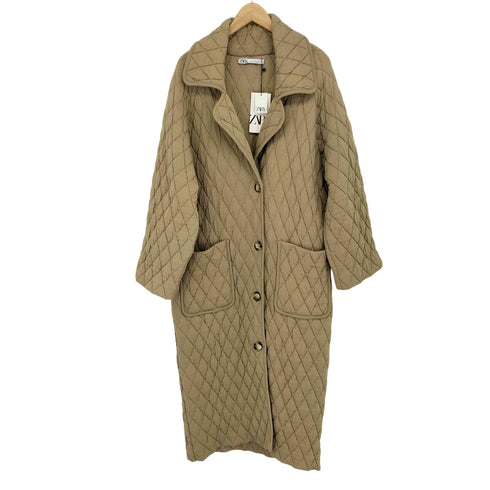 ザラ ZARA キルティング ロングコート レディース M-L