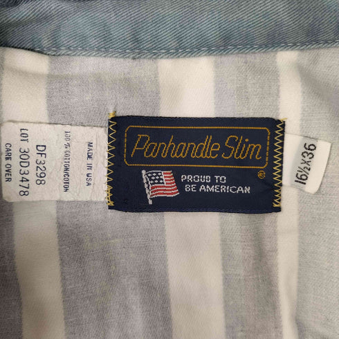 パンハンドルスリム Panhandle Slim 80-90S USA製 ビッグストライプ ボタンダウンシャツ メンズ 16-1/2×36