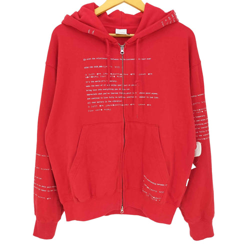 WISH FOR EVER HEAVY WEIGHT ERROR LOGO PRINT DOUBLE ZIP HOODI ヘビーウエイトエラーロゴプリントダブルジップフーディ メンズ import:M