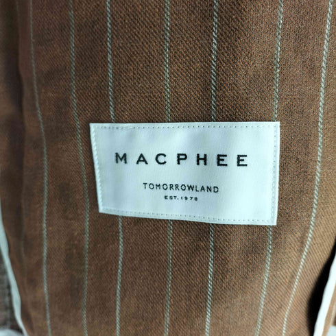 マカフィー MACPHEE 24SS ダブルカバー リネン ピークド ラペル ジャケット レディース JPN:34