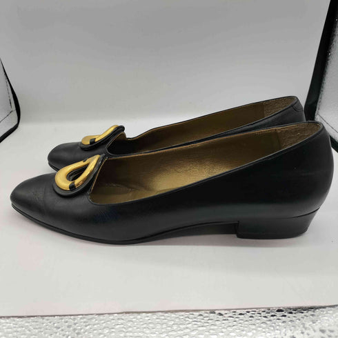 イヴサンローラン Yves Saint Laurent ゴールド レザーパンプス レディース 36 1/2