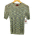 ミッソーニ MISSONI イタリア製 マルチボーダー クルーネック S/S サマーニット レディース JPN:1