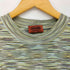 ミッソーニ MISSONI イタリア製 マルチボーダー クルーネック S/S サマーニット レディース JPN:1