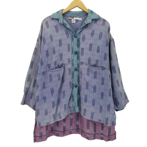 COLOUPZ HANDWOVEN オープンカラーシャツ american casual レディース