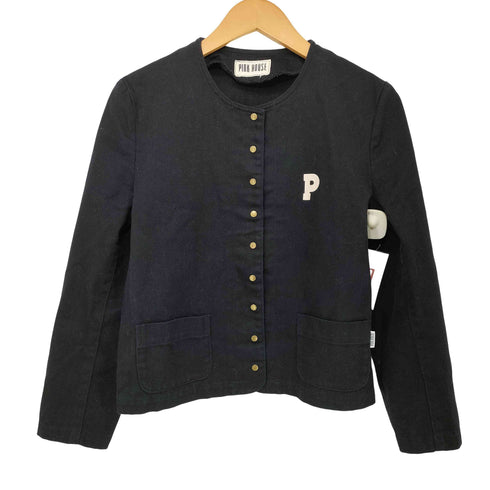 ピンクハウス PINK HOUSE スナップボタン ノーカラージャケット レディース O