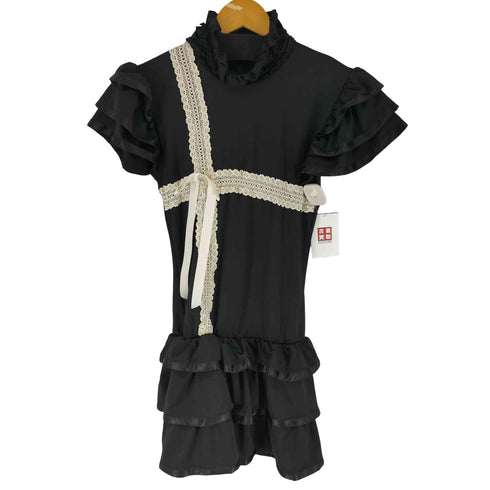 レースフリルデザイン S/S ワンピース レディース JPN:L