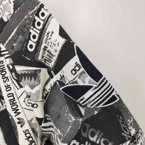 アディダス adidas トレフォイルロゴ 総柄 ナンバリングスウェット メンズ import:M