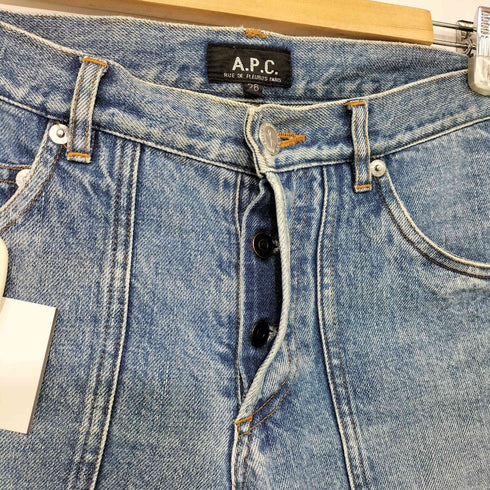 アーペーセー A.P.C. ボタンフライ ベイカー型 スリム ストレート デニム レディース 26