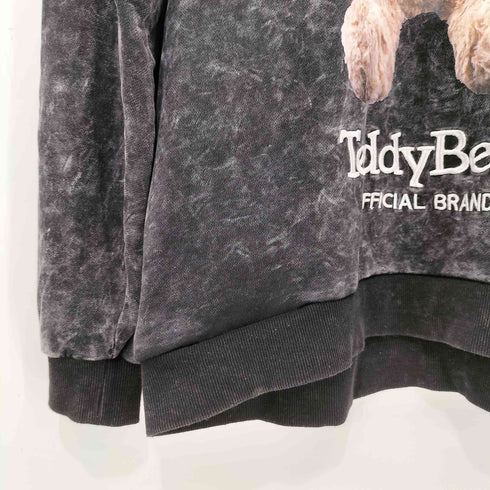 Teddy Bear ロゴプリント ルーズサイズ ケミカルプルパーカー メンズ JPN:46