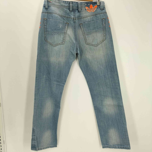ディーゼルインダストリー Diesel Industry MADE IN ITALY イタリア製 コラボ トレフォイル ロゴ ペイント ダメージ デニム パンツ Y2K メンズ W33L34