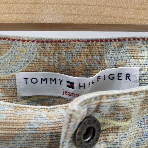 トミーヒルフィガー TOMMY HILFIGER 00S 03SS 総柄 ペイズリー ワイドレッグ ストレート デニム パンツ メンズ 10
