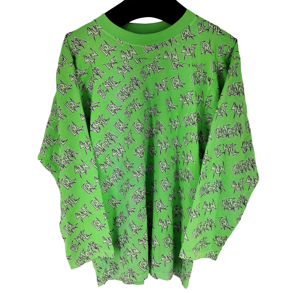 イーアールエル ERL ALL OVER LOGO PRINT T SHIRT メンズ import：L