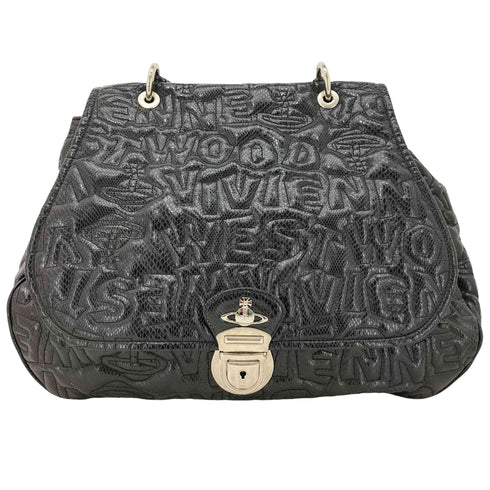 ヴィヴィアンウエストウッド Vivienne Westwood パイソン 型押し オーブ ハンドバッグ レディース