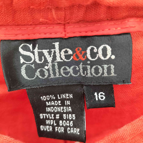 Style & co. Collection 90-00S 麻 リネン 100% ワイド イージー パジャマ パンツ 極太 メンズ 16