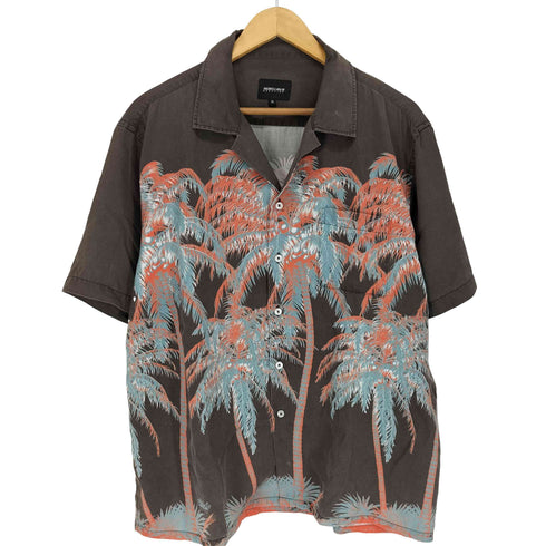 REBELIOUS RBLS OG TEXTILE PALM TREE OPEM COLLAR SHIRT domestic メンズ XL