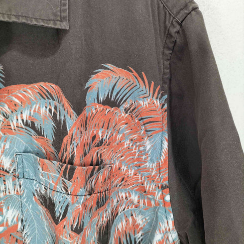 REBELIOUS RBLS OG TEXTILE PALM TREE OPEM COLLAR SHIRT domestic メンズ XL