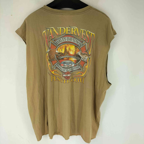 ハーレーダビッドソン HARLEY-DAVIDSON 00S グラフィックプリント ノースリーブ Tシャツ メンズ 3XL