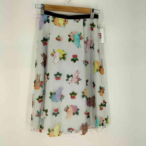 フランシュリッペ franche lippee うさぎ柄 チュールスカート レディース JPN:S