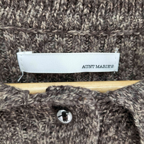 アントマリーズ Aunt Maries メタルボタンミックスリブポロニット レディース FREE
