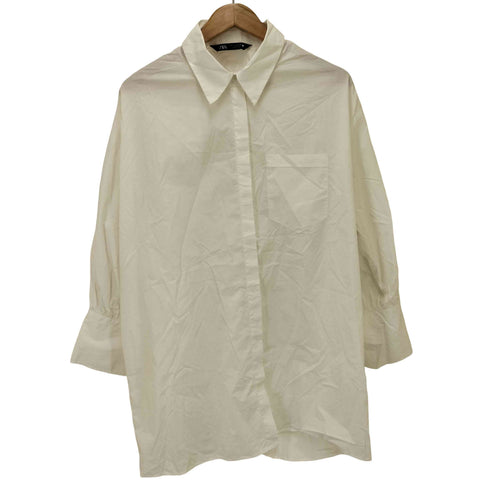 ザラ ZARA バックオープンチュニックシャツ レディース import:M