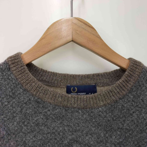 フレッドペリー FRED PERRY ロゴ刺繍 配色 ウールニット レディース import:S