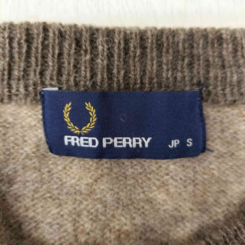 フレッドペリー FRED PERRY ロゴ刺繍 配色 ウールニット レディース import:S