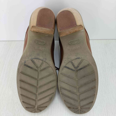 カンペール CAMPER ウッドソール レースアップ レザー ヒールブーツ レディース 39